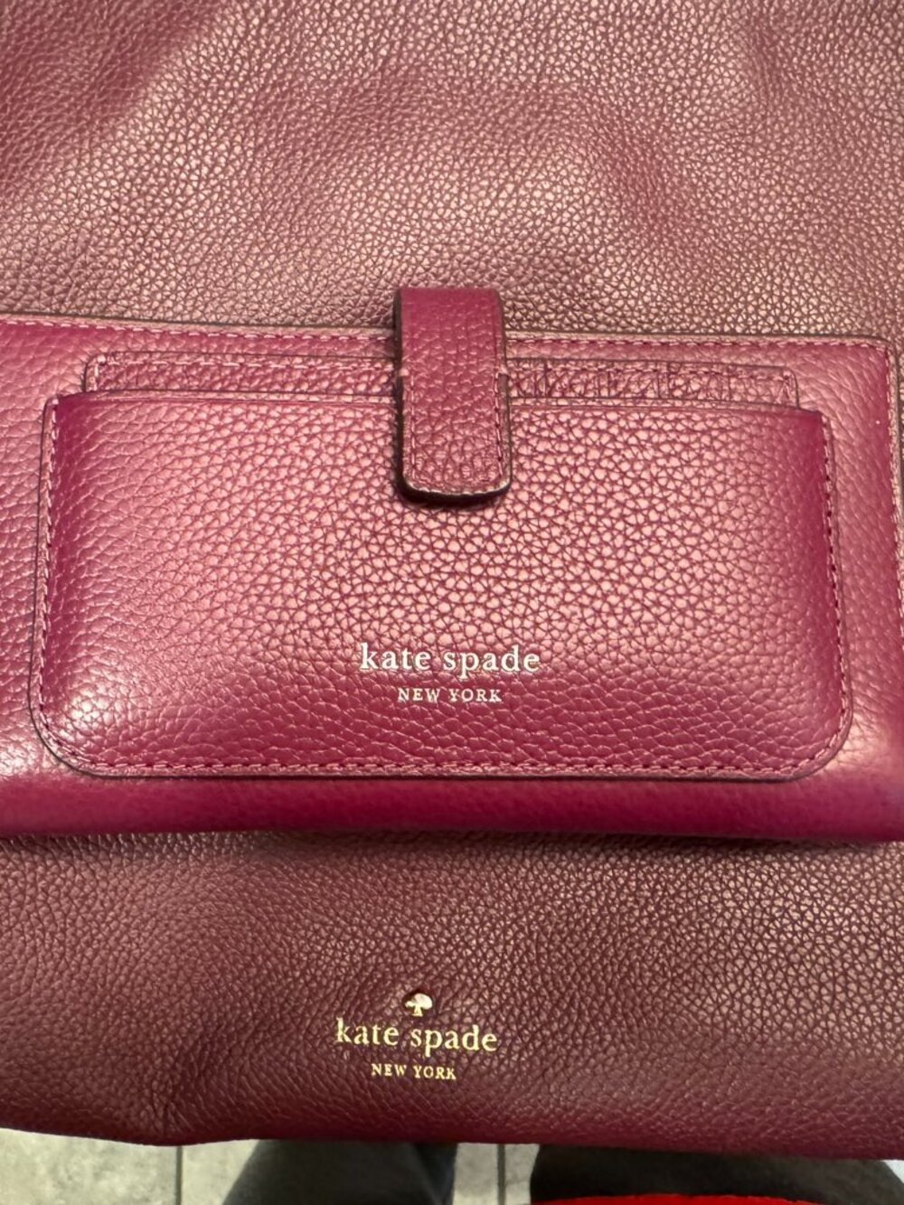 Kate Spade Ava Bifold Wallet (KK729) in Purple Agate